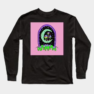 Magical Moon Mushroom Portal Long Sleeve T-Shirt